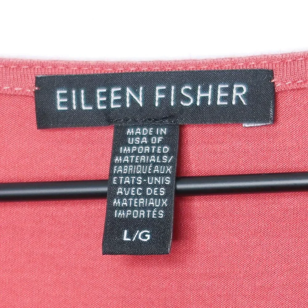 Eileen Fisher Womens Mimosa T-shirt Dress‎ Size Large Pink Shift Casual Viscose - Picture 4 of 7